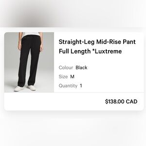 Lululemon straight leg pants